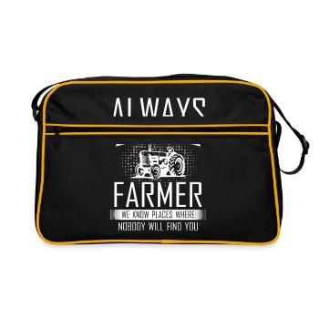 Gifts for Farmer Dad - Retro Bag - black/gold - Front