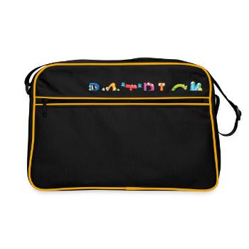 Patrick - Retro Tasche - Schwarz/Gold - Vorne