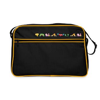 Jonathan - Retro Tasche - Schwarz/Gold - Vorne