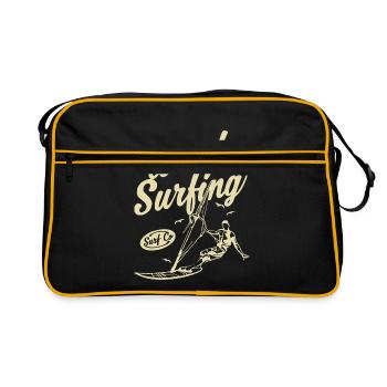 Wind Surfing 1- Wind surfing - Retro Bag - black/gold - Front