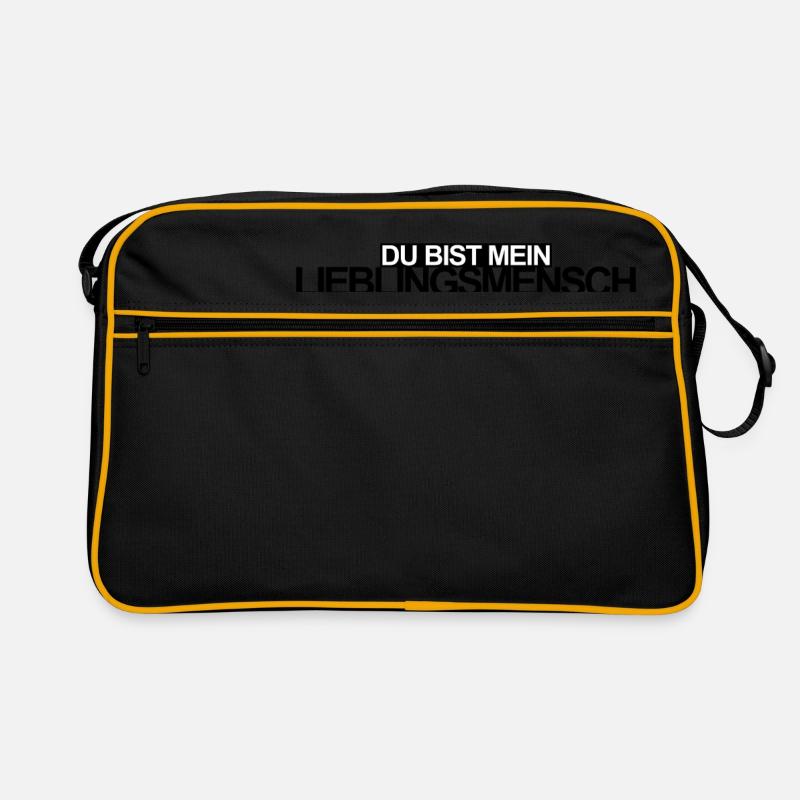 Lieblingsmensch - Retro Tasche - Schwarz/Gold