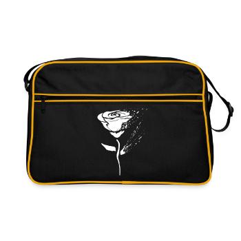 Fleur blanche - Sac Retro - noir/or - Devant