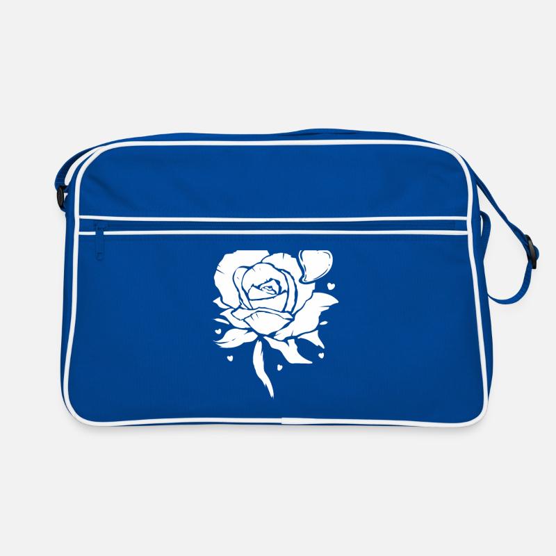 Fleur blanche Sac Retro