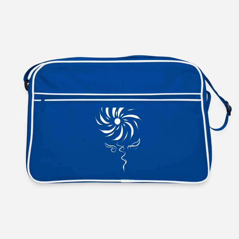 Fleur blanche Sac Retro