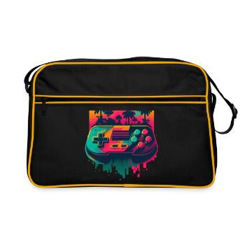 Retro Konsole - Retro Tasche - Schwarz/Gold - Vorne