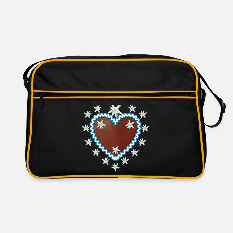 Lebkuchenherz Edelweiss Heart Your request text Retro Bag