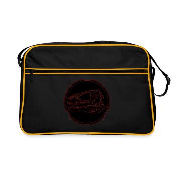 Acrocanthosaurus fossil skull - Retro Bag - black/gold - Front