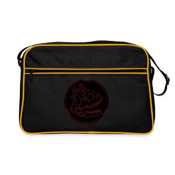 Carnotaurus fossil skull - Retro Bag - black/gold - Front