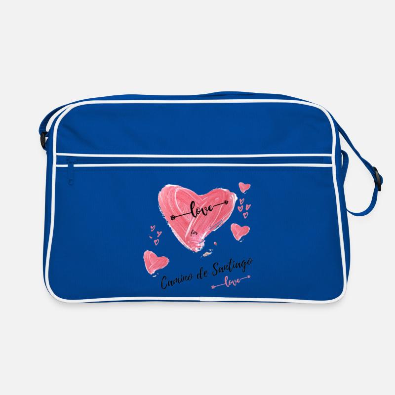 Herz auf dem Jakobsweg Retro Tasche