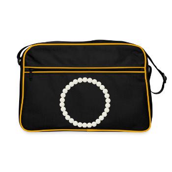 Design élégant de bracelet en perles - Sac Retro - noir/or - Devant