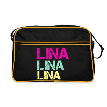 LINA Neon Triptych - Retro Bag - black/gold - Front