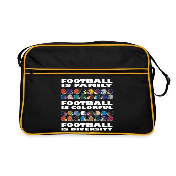 Football Diversity - Retro Bag - black/gold - Front