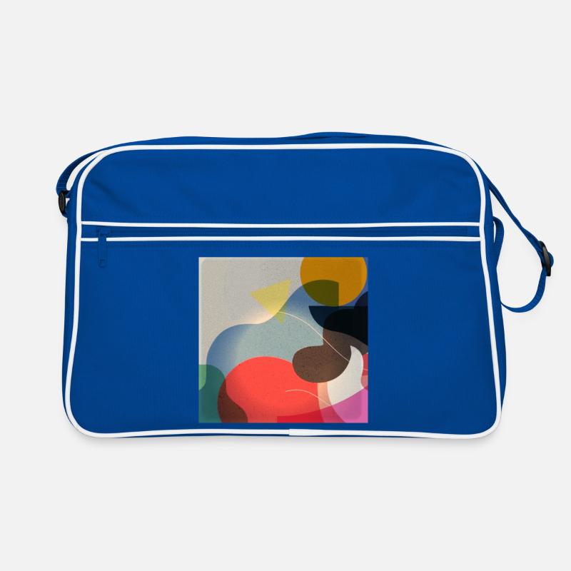 Abstrakte Farbformen Komposition Retro Tasche
