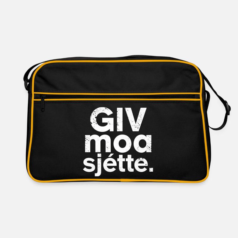 Giv moa sjette. West Flemish dialect Shirt Retro Bag