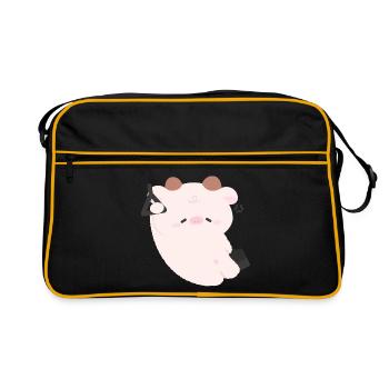 Trajet de la vache fatiguée - Sac Retro - noir/or - Devant