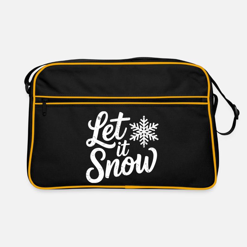Flocon de neige de Noël Let It Snow Sac Retro