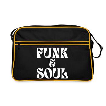 Funk & Souls : Typographie des grooves rétro - Sac Retro - noir/or - Devant
