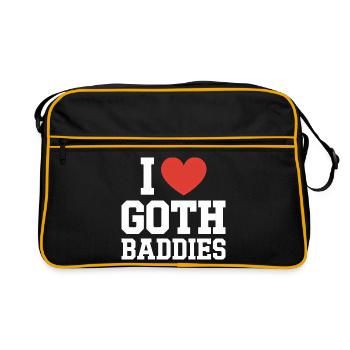 J’adore les méchants gothiques - Sac Retro - noir/or - Devant