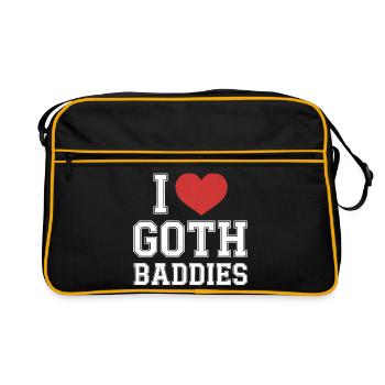 J’adore les méchants gothiques - Sac Retro - noir/or - Devant