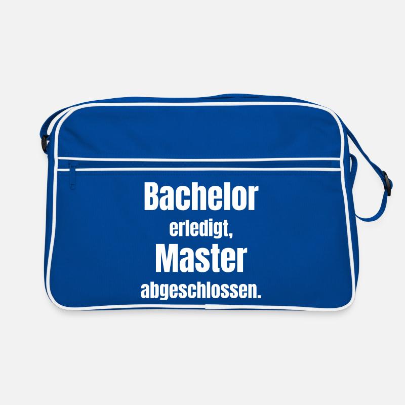 Bachelor oder Master Abschluss Retro Tasche