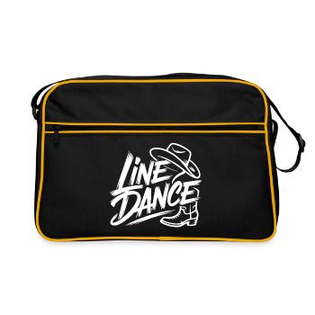 Line Dance – Country Western Tanz - Retro Bag - black/gold - Front