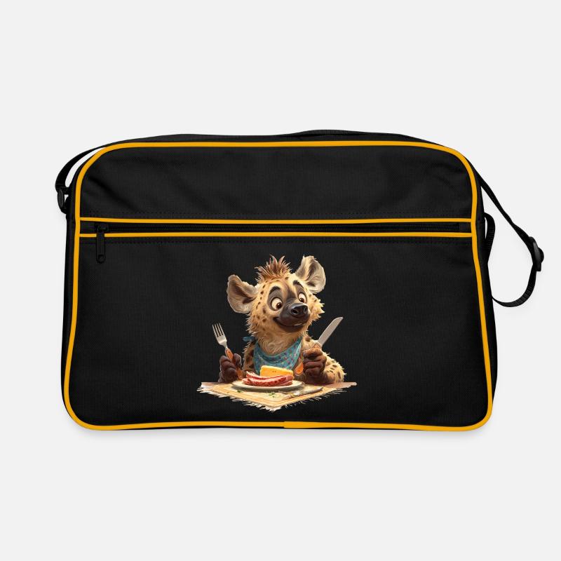 Hyène affamée à table Sac Retro