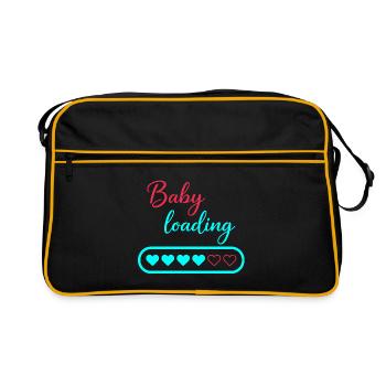 Baby Loading Neon Hearts - Retro Bag - black/gold - Front