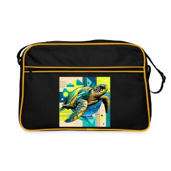 turtle - Retro Bag - black/gold - Front