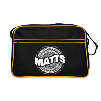 Matts - Retro Tasche - Schwarz/Gold - Vorne