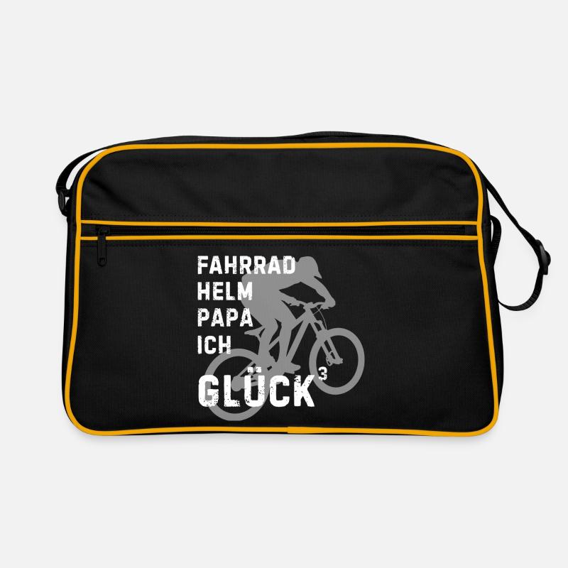 Radfahrer Silhouette Spruch Retro Tasche