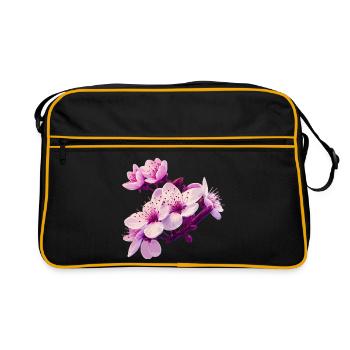 Pink Blossom - Retro Bag - black/gold - Front