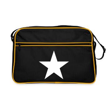 white star, white star - Retro Bag - black/gold - Front