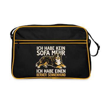 Ich habe kein Sofa mehr, ich habe einen Berner - Retro Tasche - Schwarz/Gold - Vorne