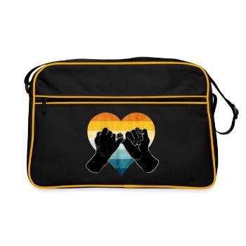 Freundschaft - Retro Tasche - Schwarz/Gold - Vorne
