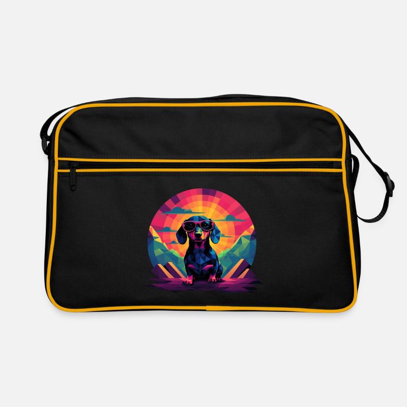 Synthwave Dachshund (no1) Sac Retro