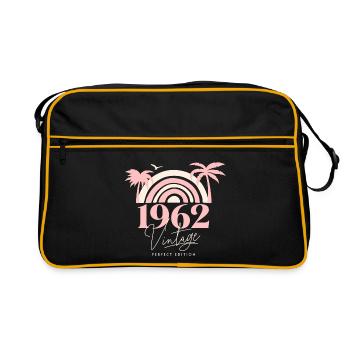 Soleil Rétro Anniversaire Vintage 1962 60 Ans - Sac Retro - noir/or - Devant