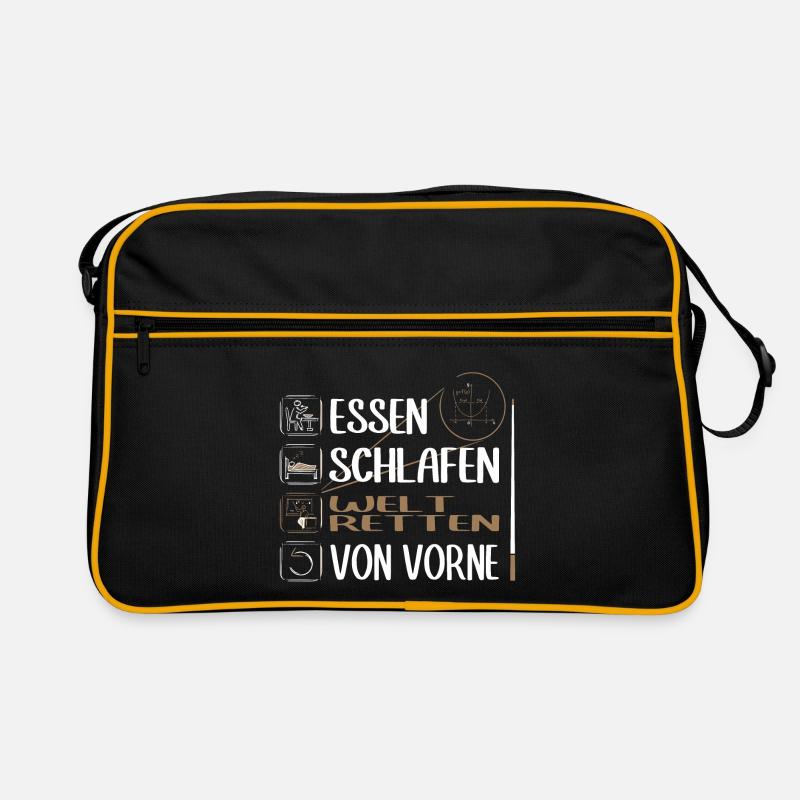 Super Mathelehrer Mathematiklehrer rettet die Welt Retro Tasche