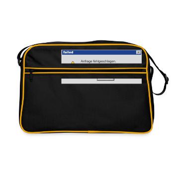 Error_Message - Retro Tasche - Schwarz/Gold - Vorne