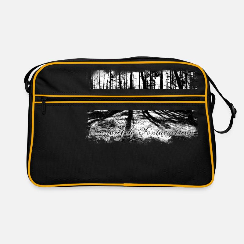 La forêt de Fontainebleau - Retro Tasche - Schwarz/Gold