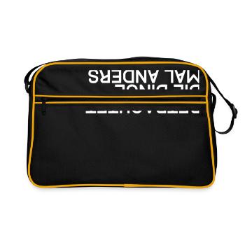 BETRACHTE DIE DINGE MAL ANDERS - Retro Tasche - Schwarz/Gold - Vorne