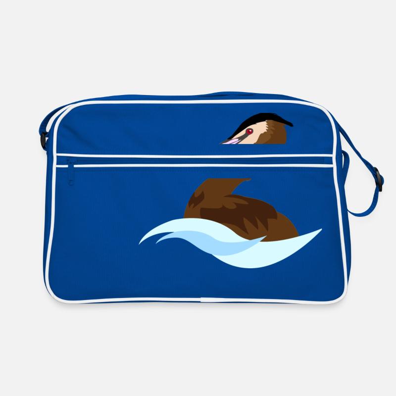 Grèbe huppée logo Sac Retro