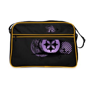 Occitanie region_croix_occitane2_violet - Sac Retro - noir/or - Devant