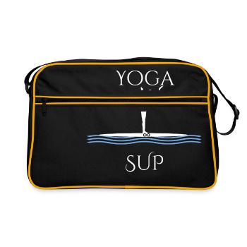 Cadeau de yoga sup yoga paddle asana - Sac Retro - noir/or - Devant