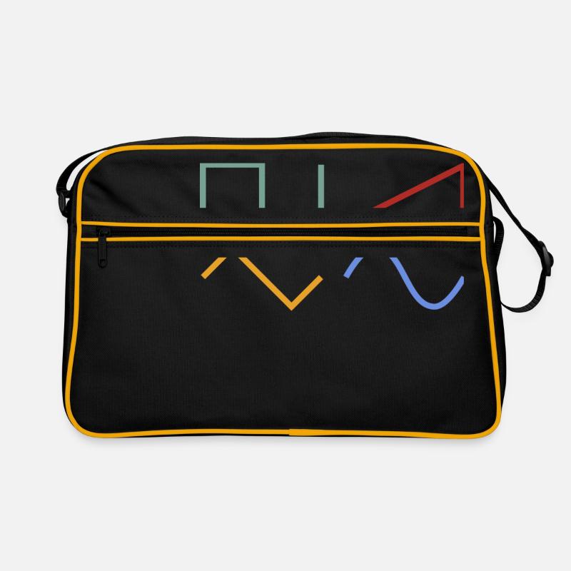 WAVEFORMS - Retro Tasche - Schwarz/Gold