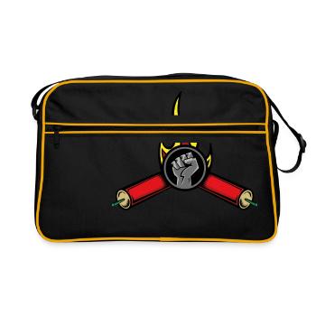 Banging firecrackers fireworks gift - Retro Bag - black/gold - Front