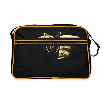 guêpe - Sac Retro - noir/or - Devant