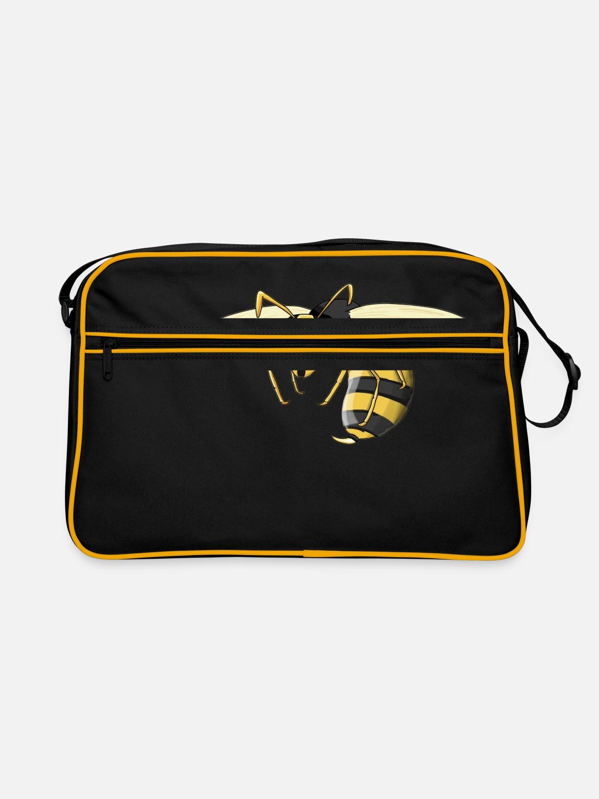 wasp - Retro Bag - black/gold - Front
