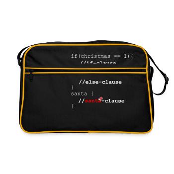 Santa Clause - Christmas programmer gift - Retro Bag - black/gold - Front