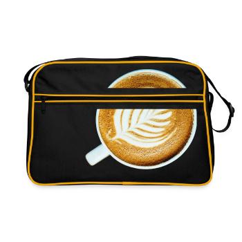 café café cappuccino espresso2 - Sac Retro - noir/or - Devant