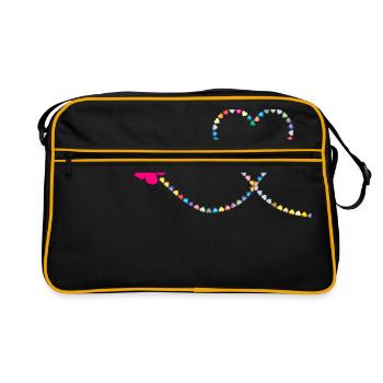 coeurs herzchen I coeur vous aime Je te aime U19 - Sac Retro - noir/or - Devant